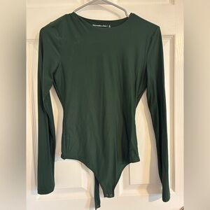 Abercrombie & Fitch Dark Green Long Sleeve Bodysuit